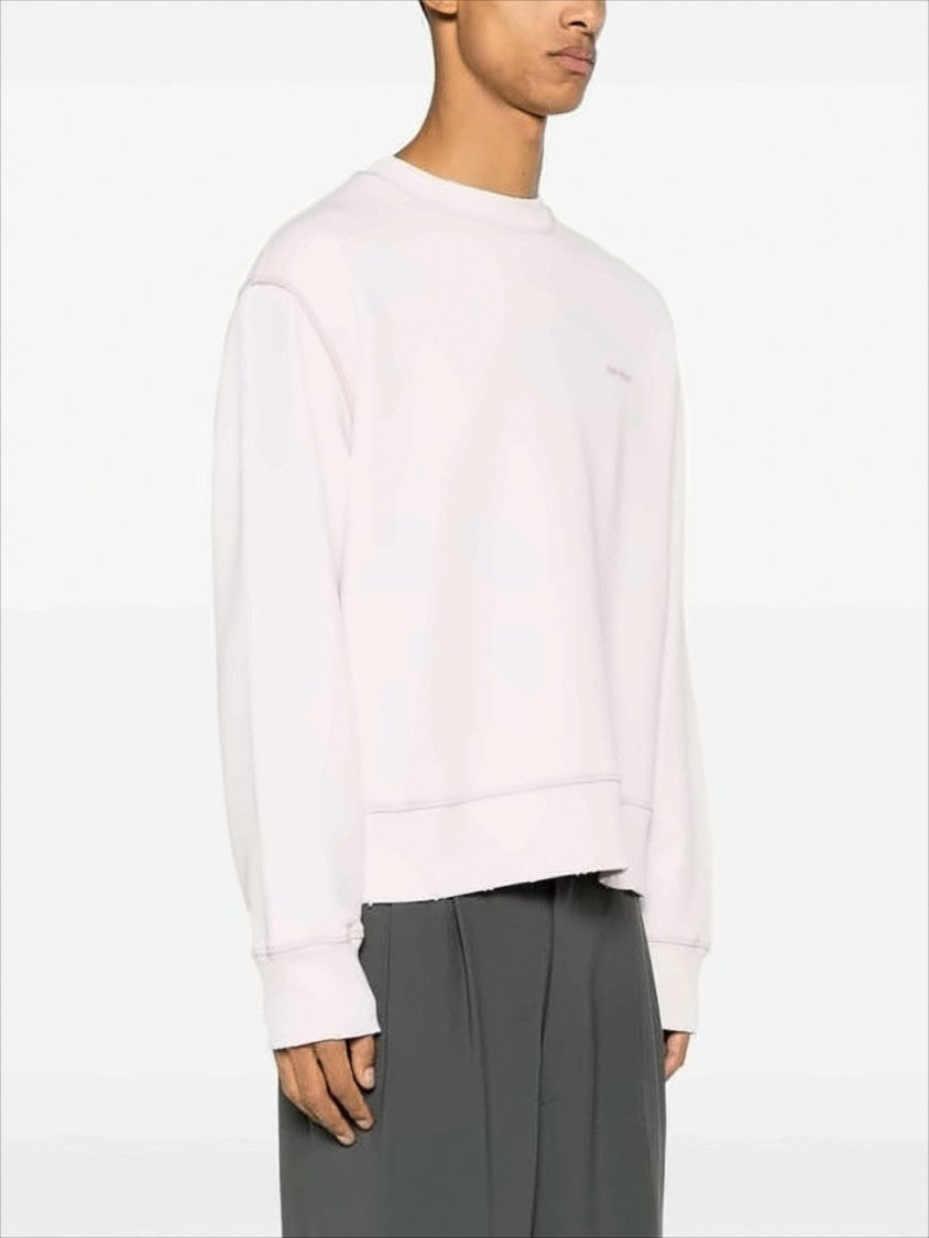 Relaxed Fit Long-Sleeve Top with Cropped Hem