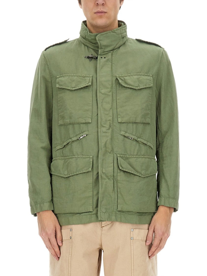 Utility-Inspired Green Jacket