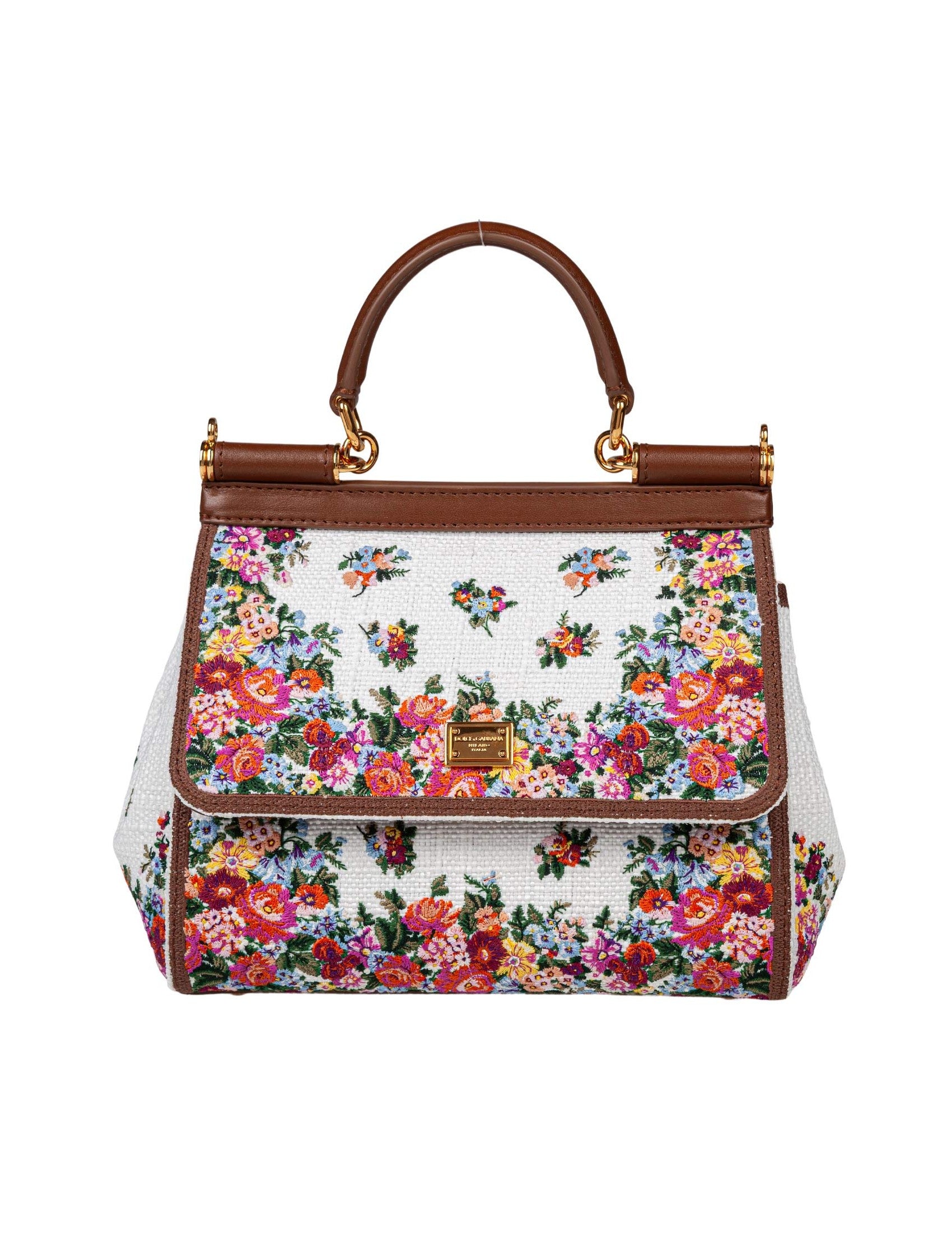 Small Sicily Leather & Embroidered Bag