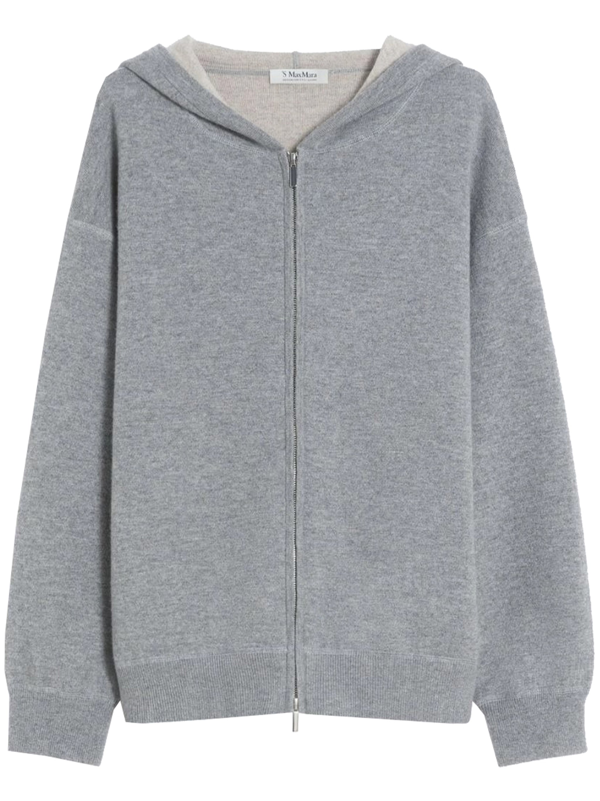 Relaxed-Fit Zip-Up Hoodie with Contrasting Lining and Graphic Detail
