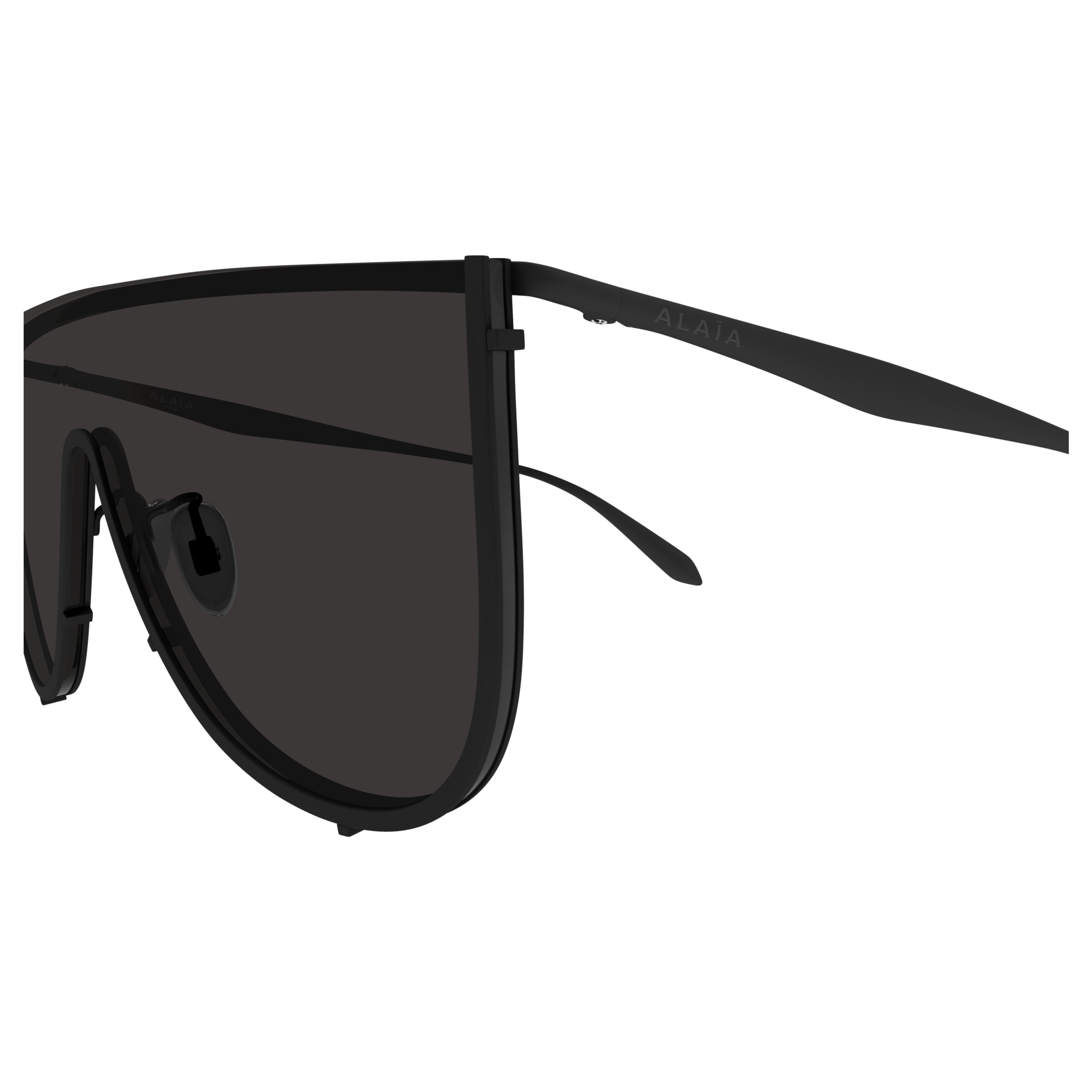 Oversized Shield Sunglasses with Black Metal Frame