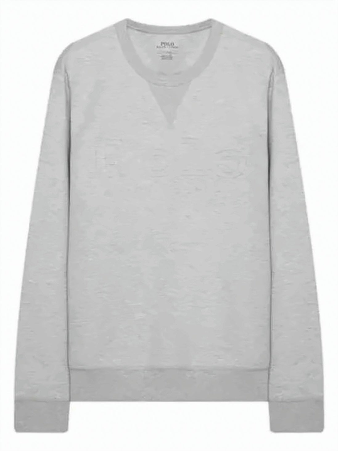 Long Sleeve Grey Sweatshirt with V-Stitch Detail