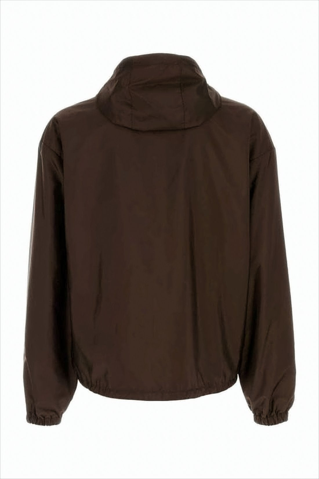 Cropped Hooded Brown Jacket