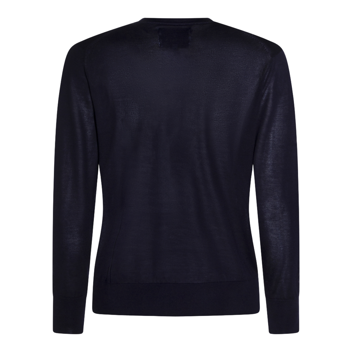 Lightweight Navy Blue Sweater With Button Placket