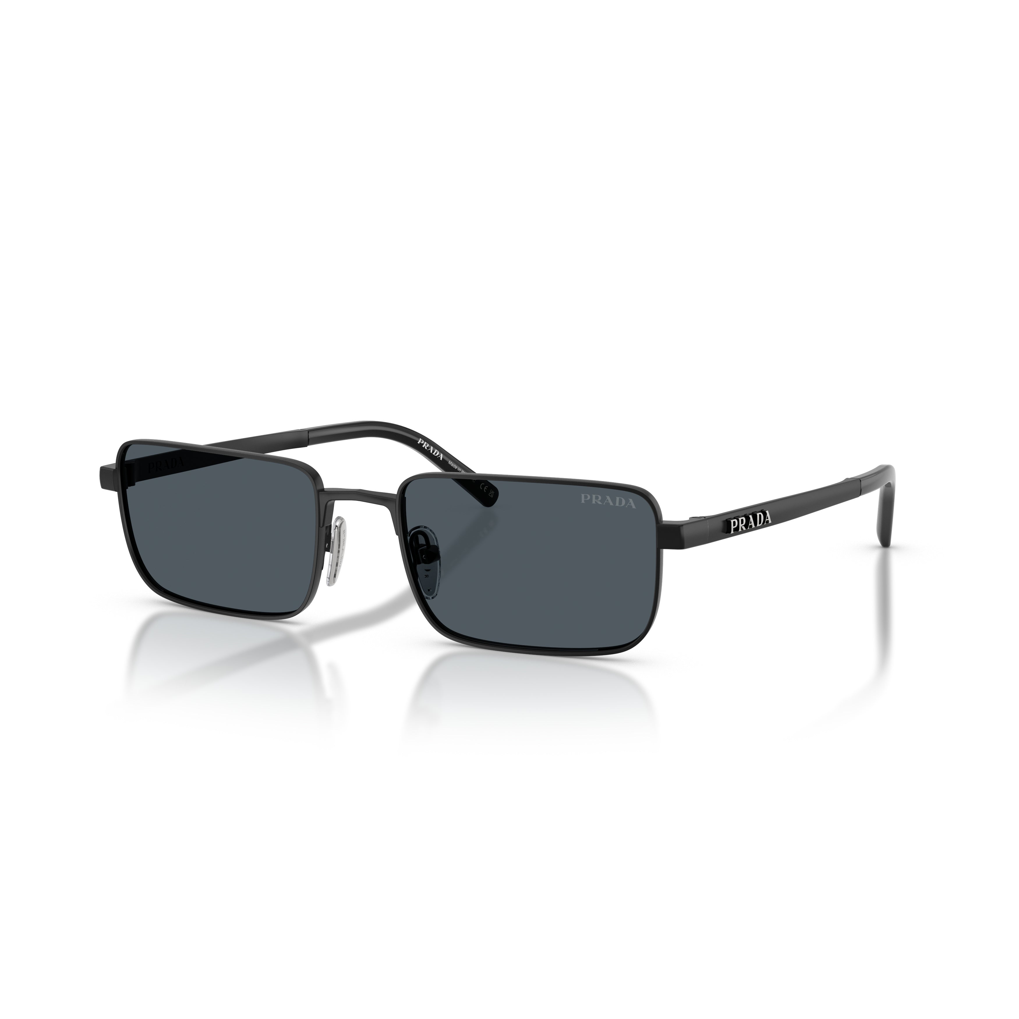 Rectangular Frame Sunglasses with Dark Lenses