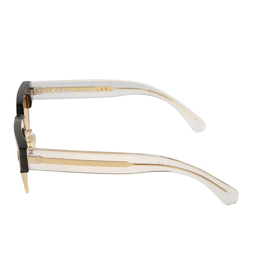 Tobako Cm Bold Black Sunglasses with Amber Tinted Lenses