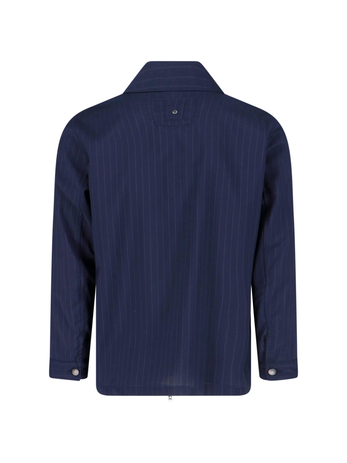 Blue Pinstripe Virgin Wool Blend Jacket