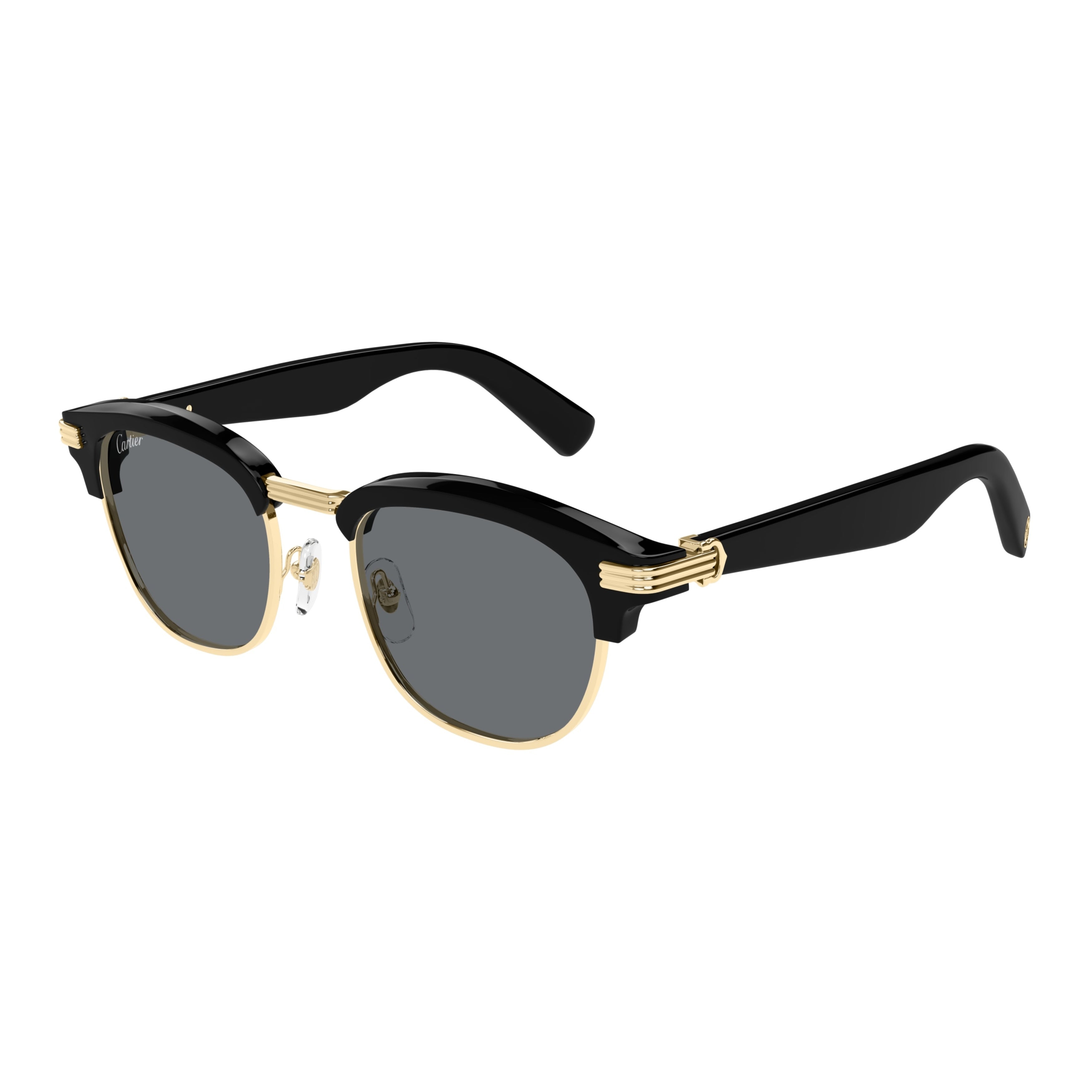 Ct0496S Classic Clubmaster Sunglasses with Bold Black Acetate
