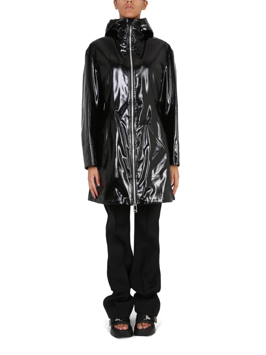High Collar Parka with Attached Hood