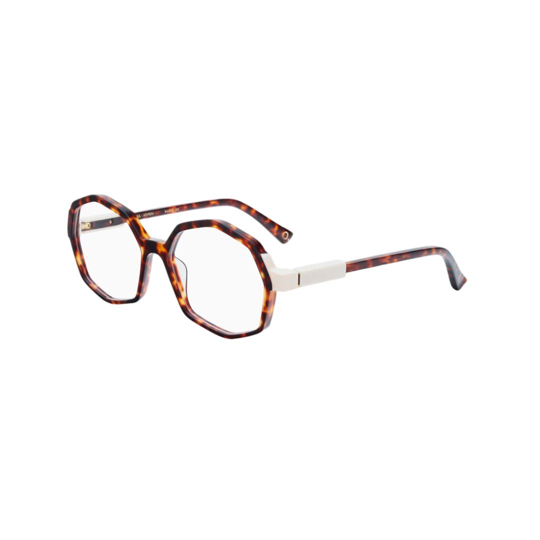 Parma Geometric Octagonal Acetate Eyeglasses with Tortoiseshell Pattern