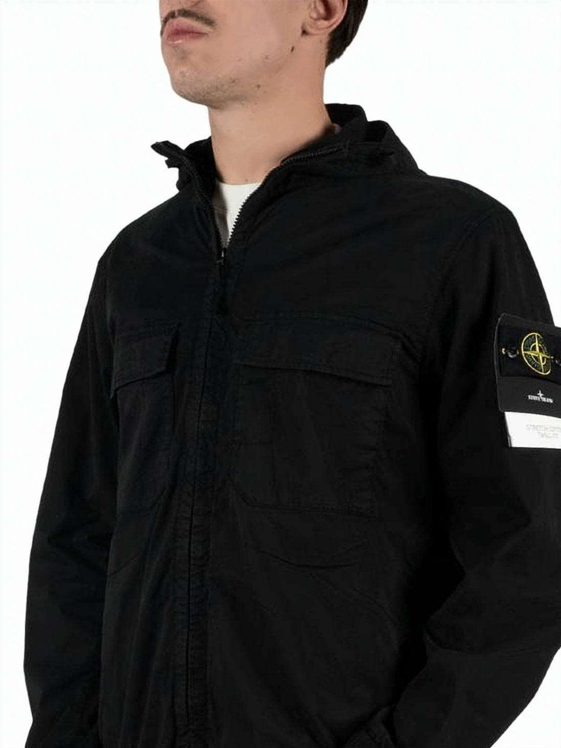 Hooded Black Zip-Up Jacket