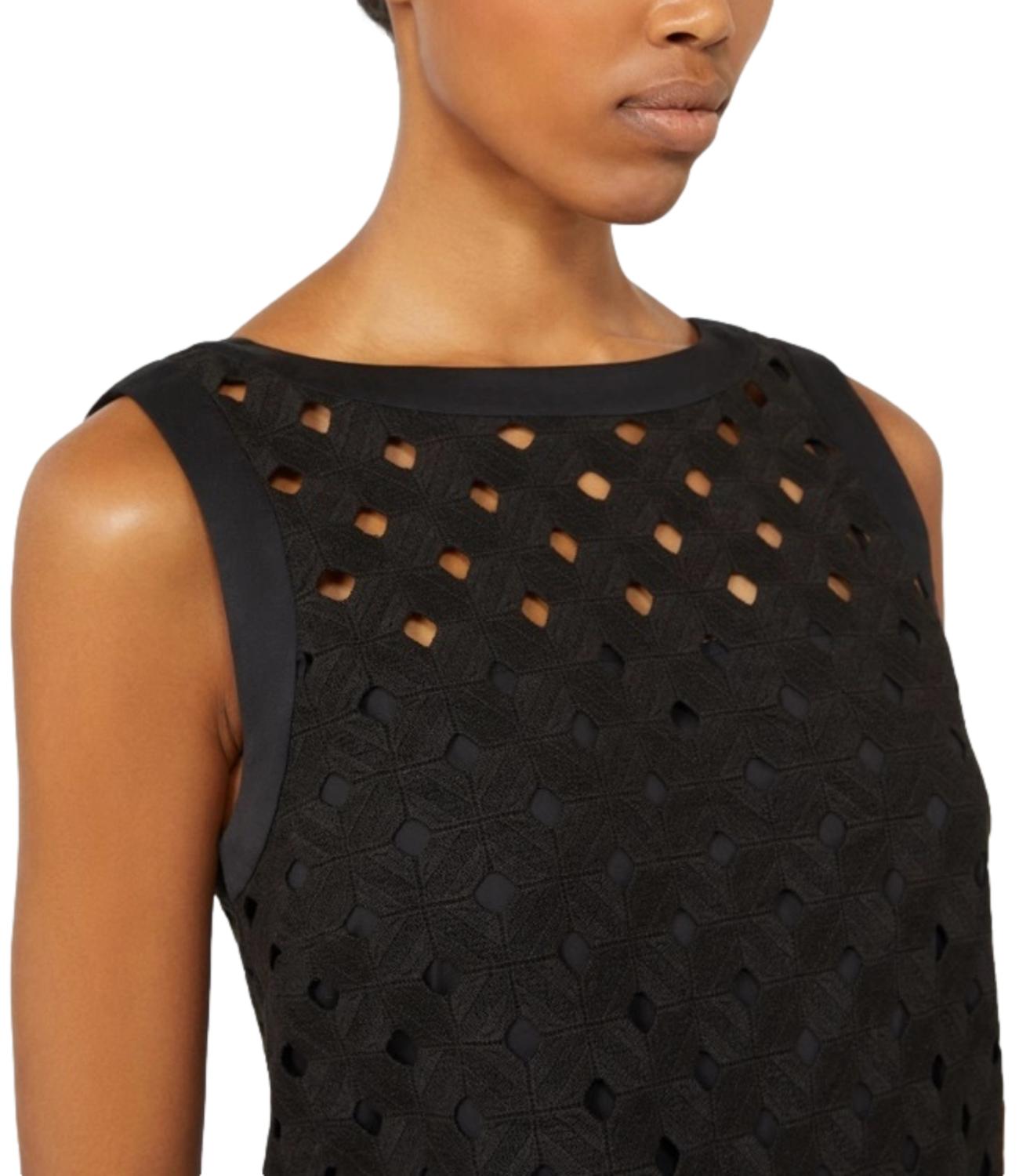 Black Cotton Blend Beach Dress