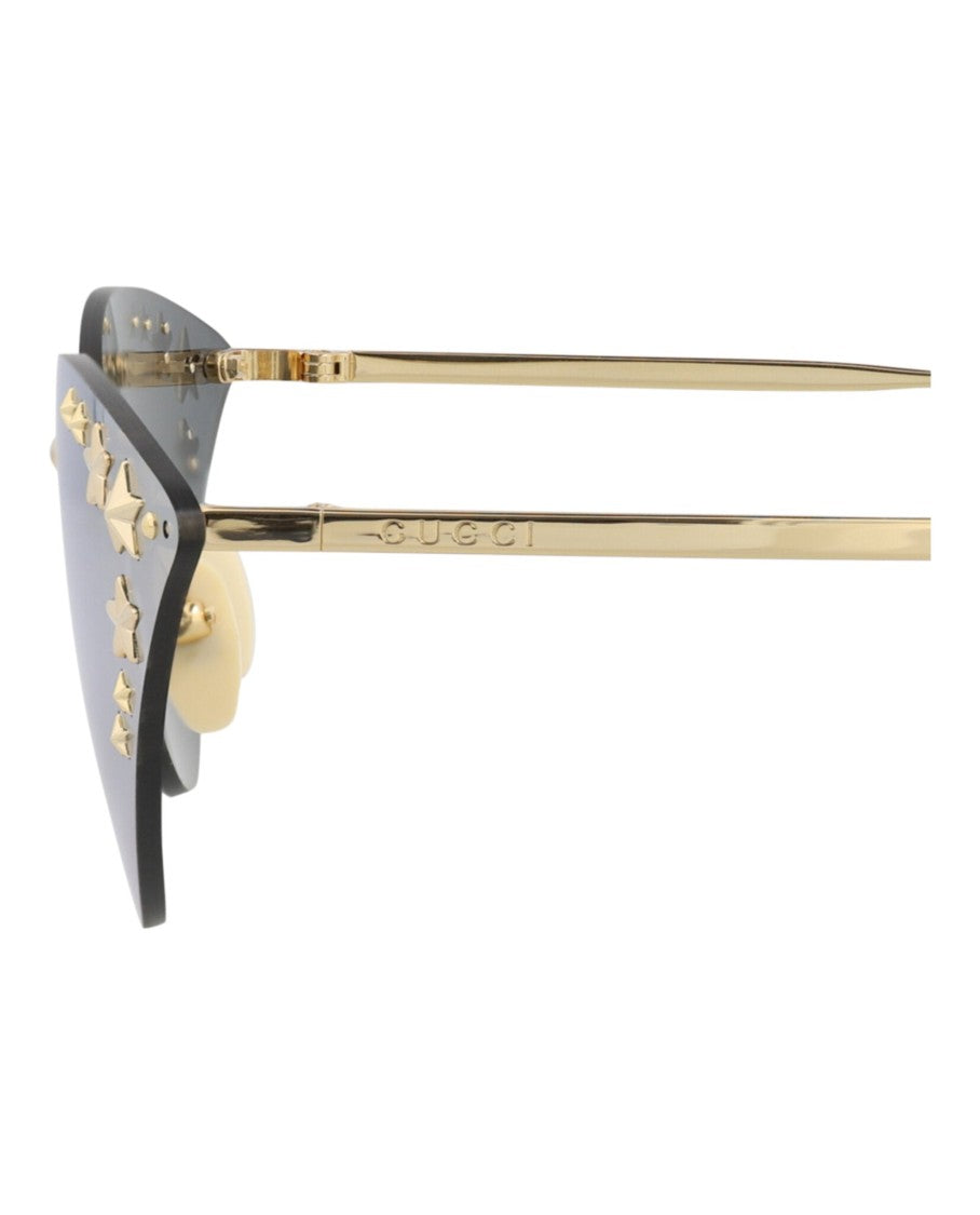 Cat Eye-Frame Metal Sunglasses