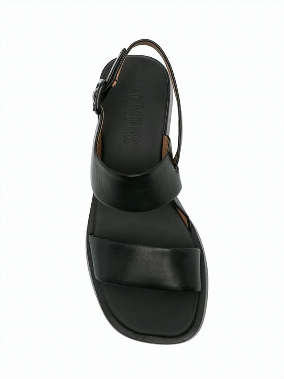 Black Smooth Calf Leather Crossed Sandals