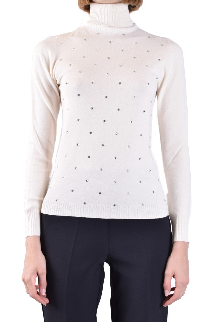 Turtleneck Sweater With Subtle Embellishments And Refined Fit