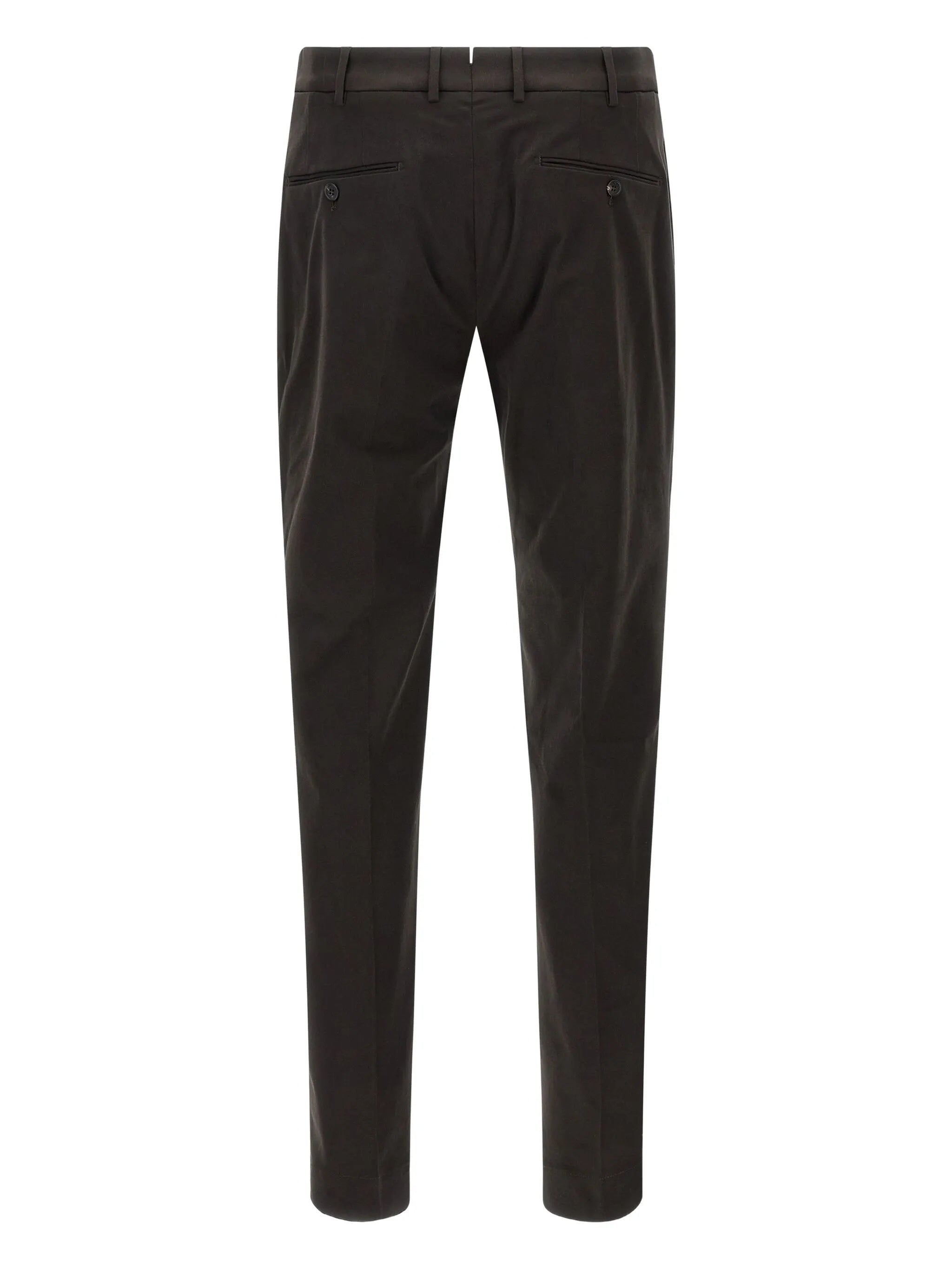Black Slim-Fit Tailored Structured Pants