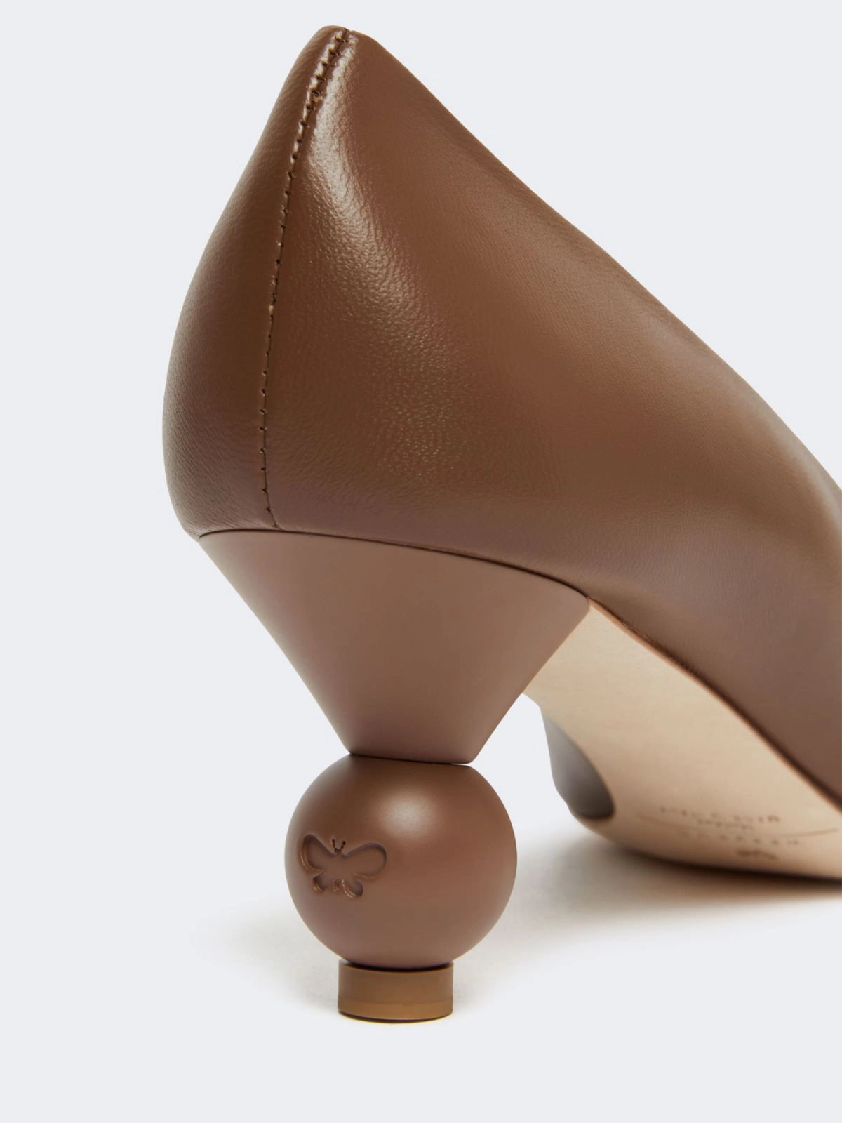 Sculptural Low-Heel Pumps In Soft Sheepskin Leather