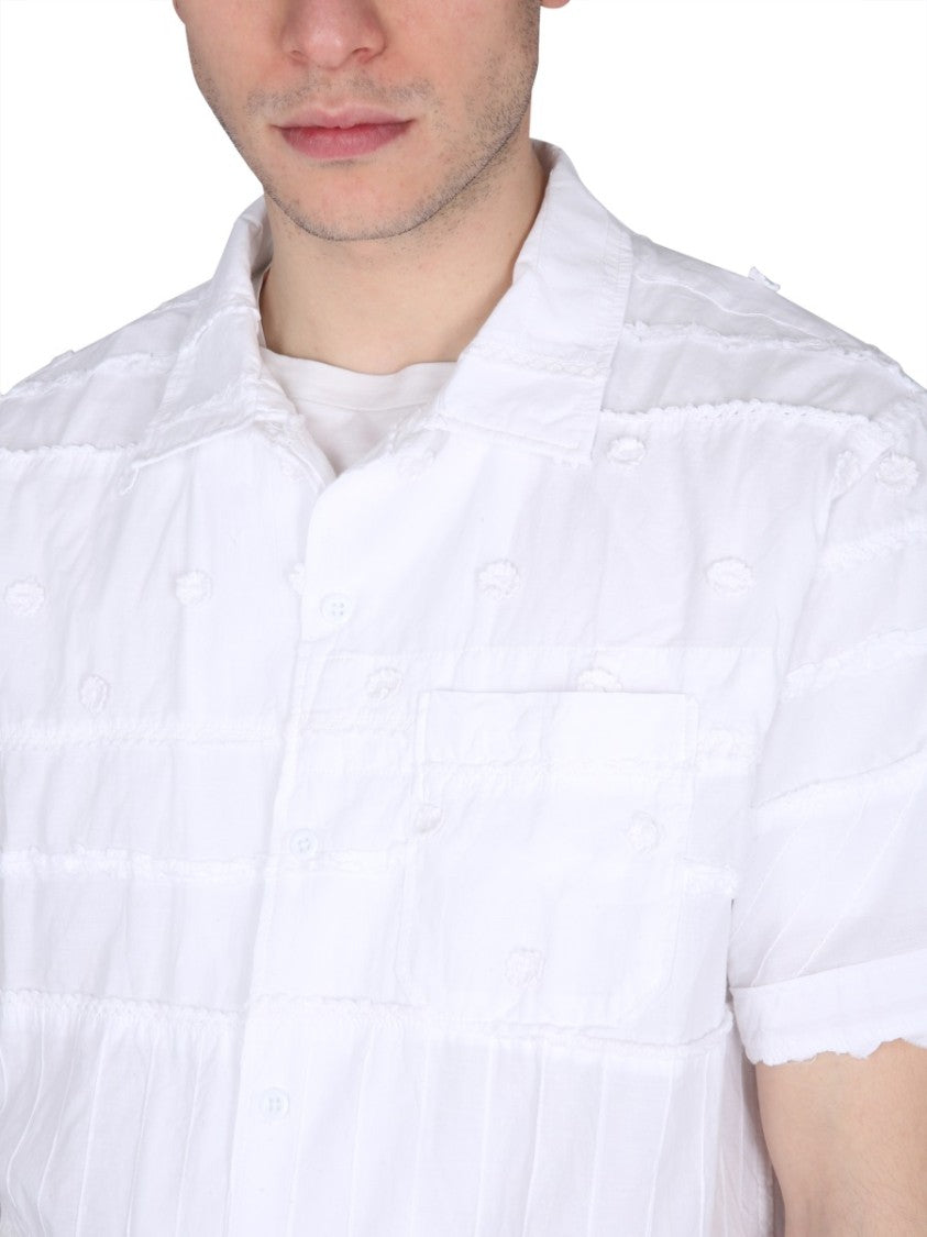 Embroidered White Shirt With Classic Collar