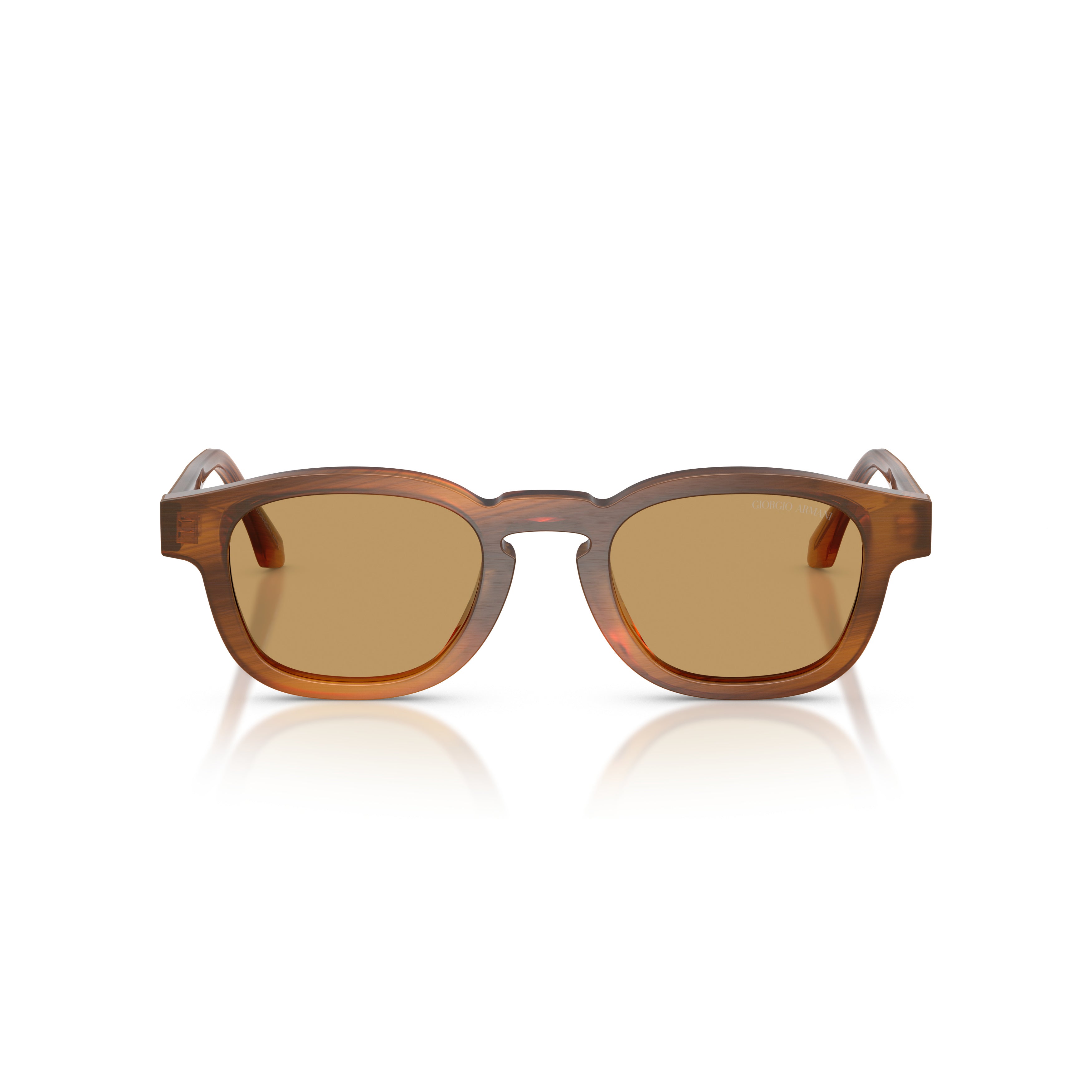 0ar8254u Translucent Brown Acetate Sunglasses with Rounded Square Frame