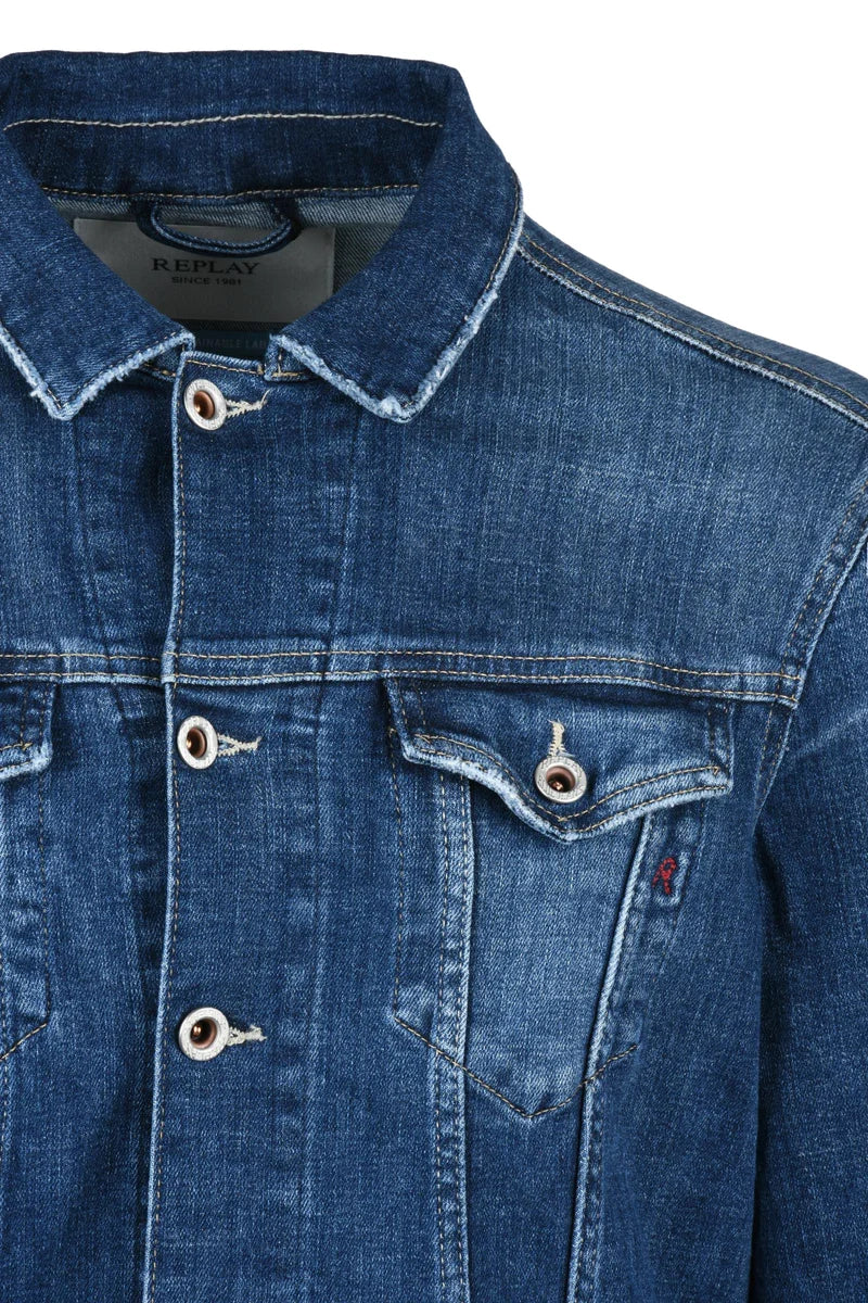 Structured Blue Denim Jacket