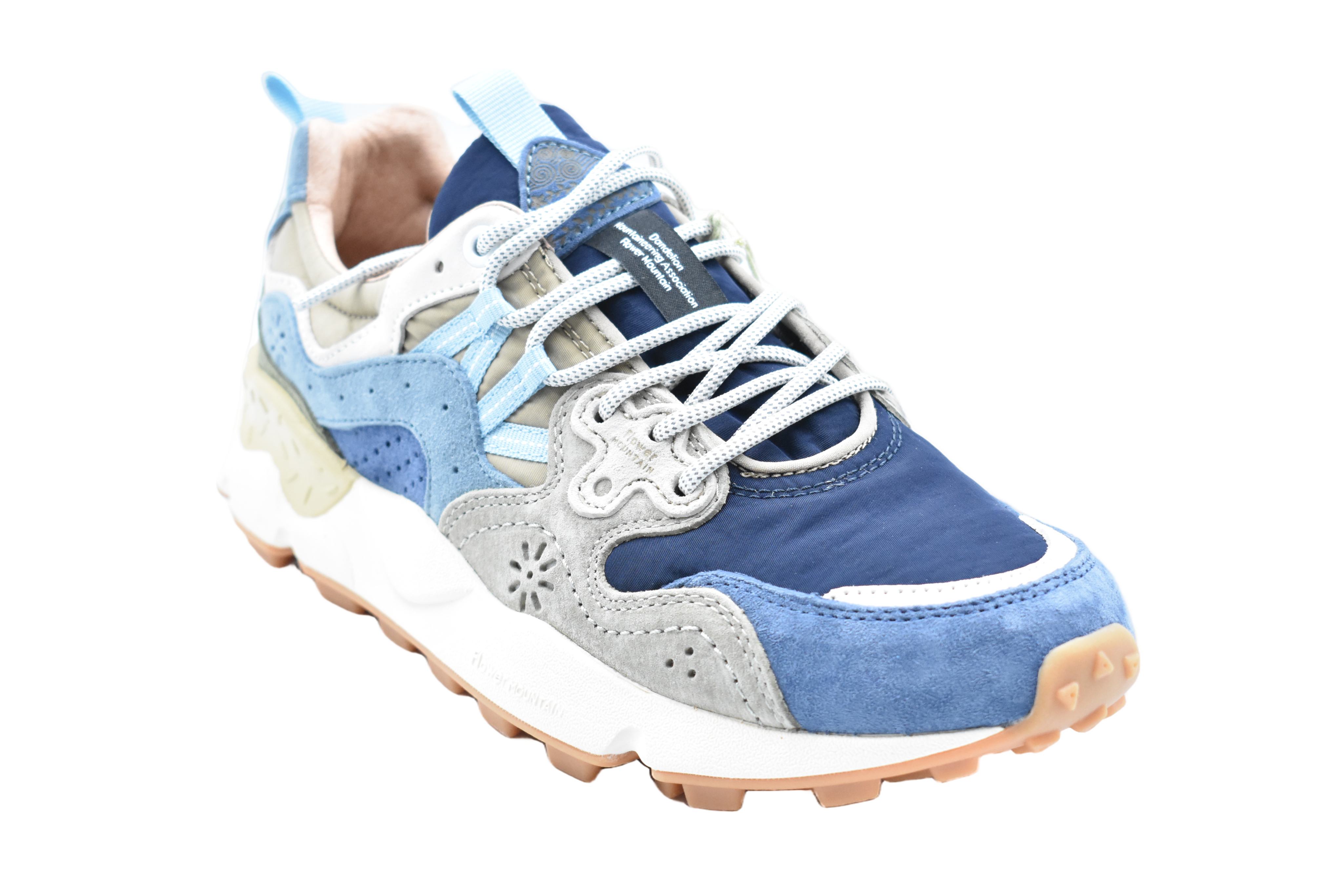 Sneakers In Navy And Khaki Suede