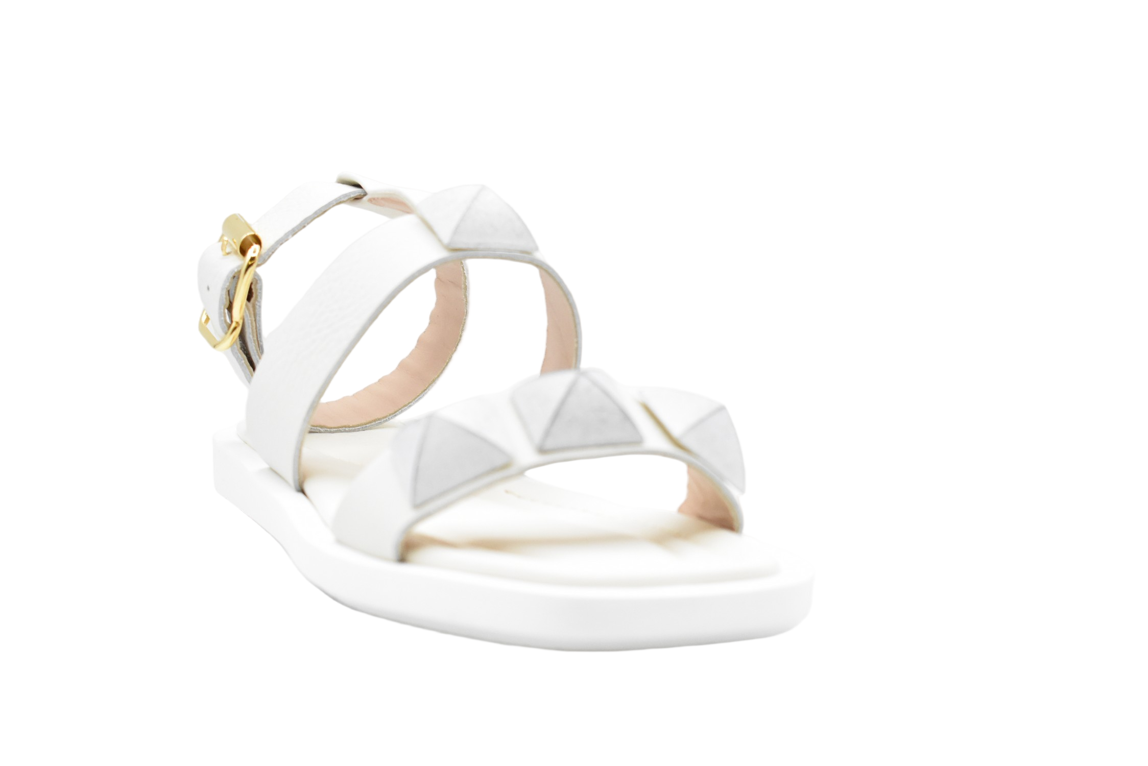 Flat Sandals With Geometric Embellishments