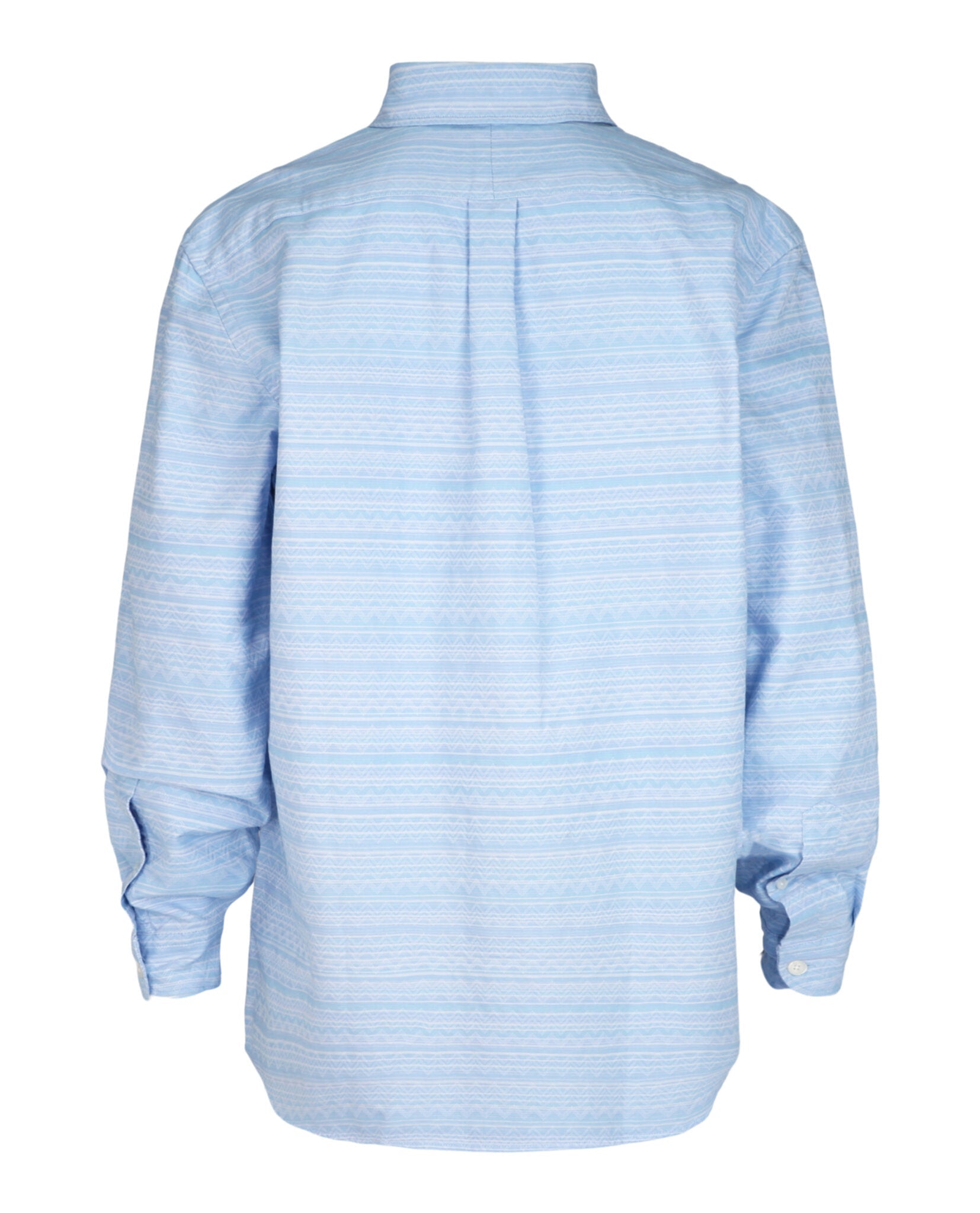 Chevron-Pattern Long-Sleeve Button-Down Shirt