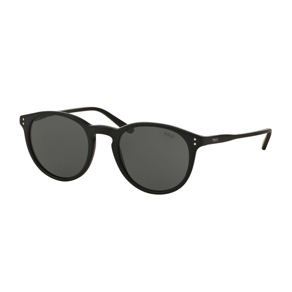 Ph4110 Slightly Rounded Black Acetate Sunglasses