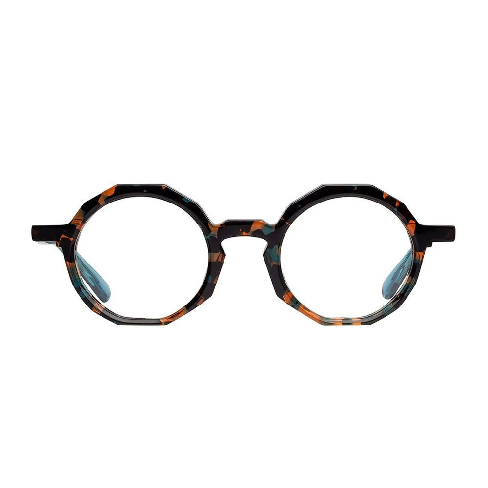 Nudum Twelve-Sided Round Tortoiseshell Eyeglasses