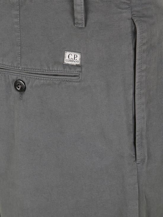 Cotton Gabardine Loose-Fit Pants