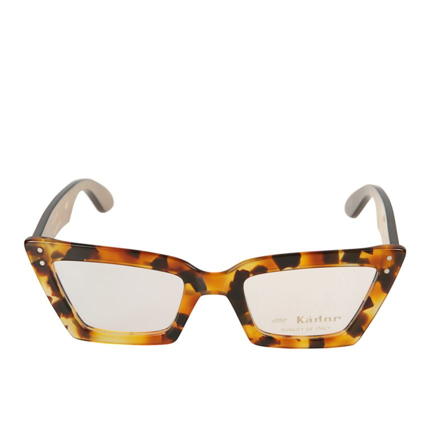 Alexa Bold Tortoiseshell Geometric Frame Eyeglasses