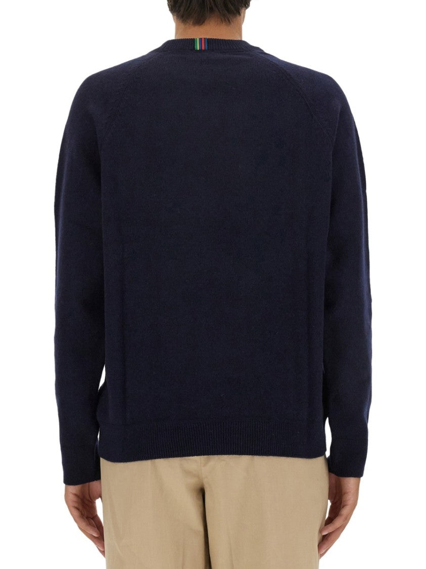 Relaxed Fit Crew Neck Merino Wool Sweater