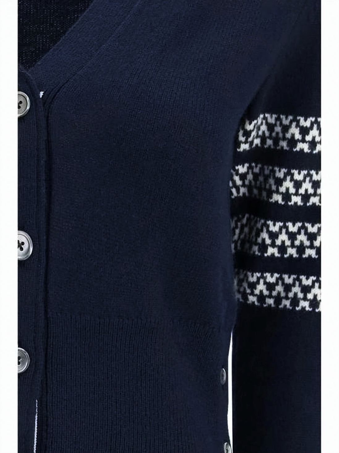 Deep V-Neck Merino Wool Cardigan