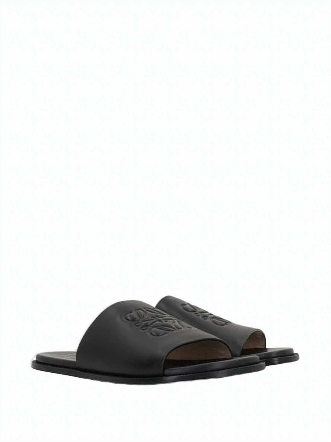 Minimalist Smooth Leather Slide Sandal