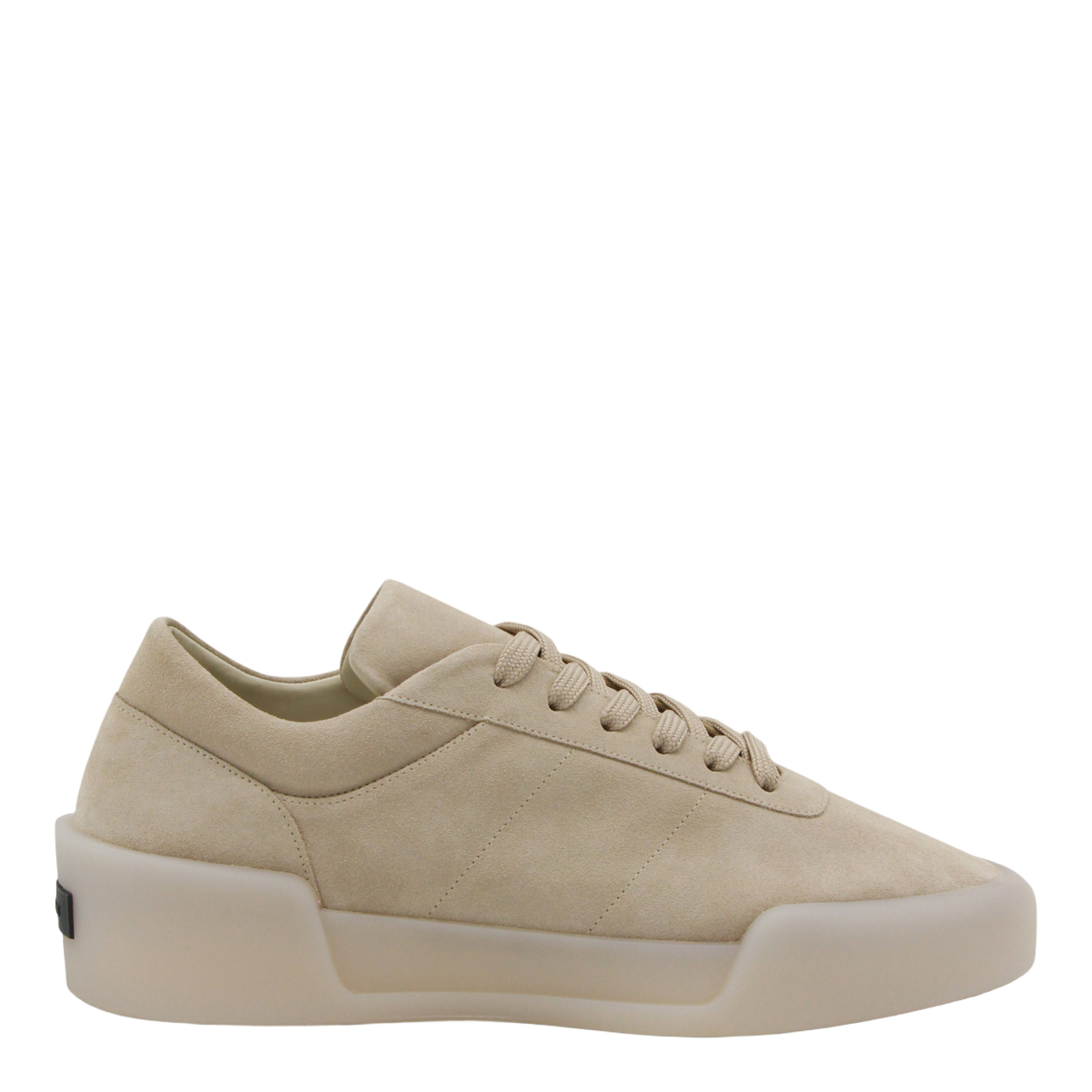 Sneakers with Suede-like Upper and Translucent Sole