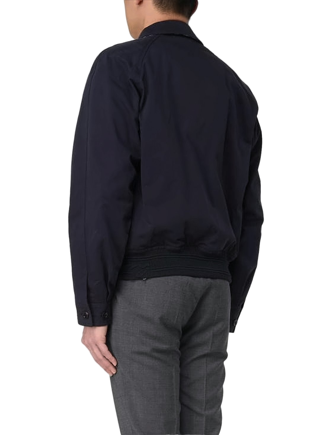 Structured Front-Zip Jacket with Pointed Collar