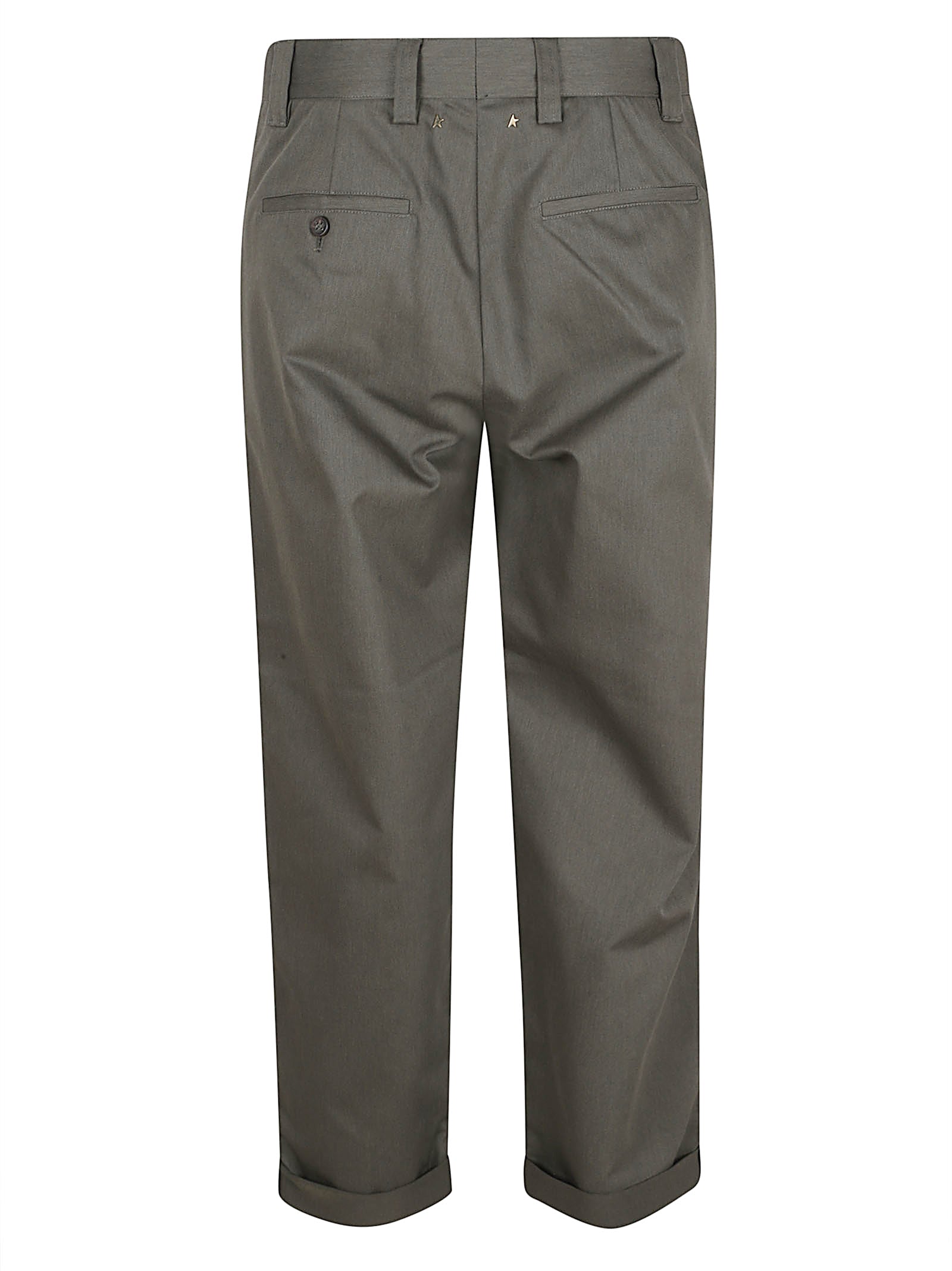 Straight-Leg Trousers with Gold Star Detail