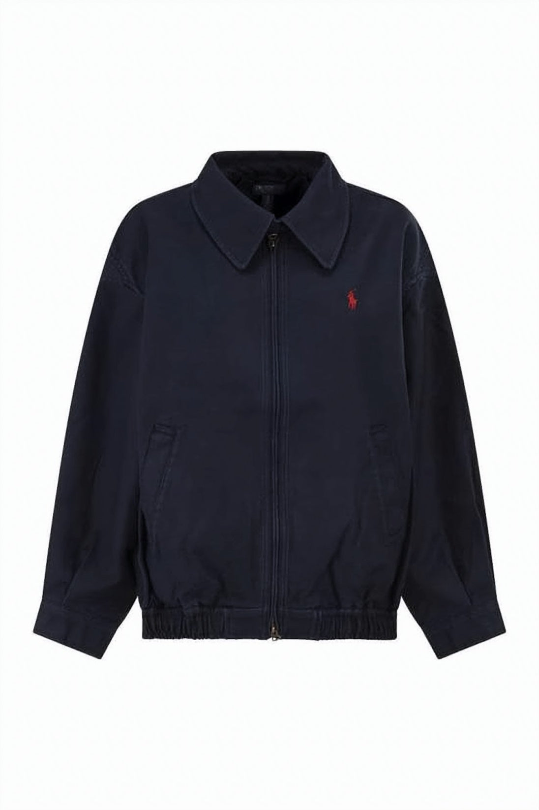 Classic Black Jacket With Embroidered Logo Detail