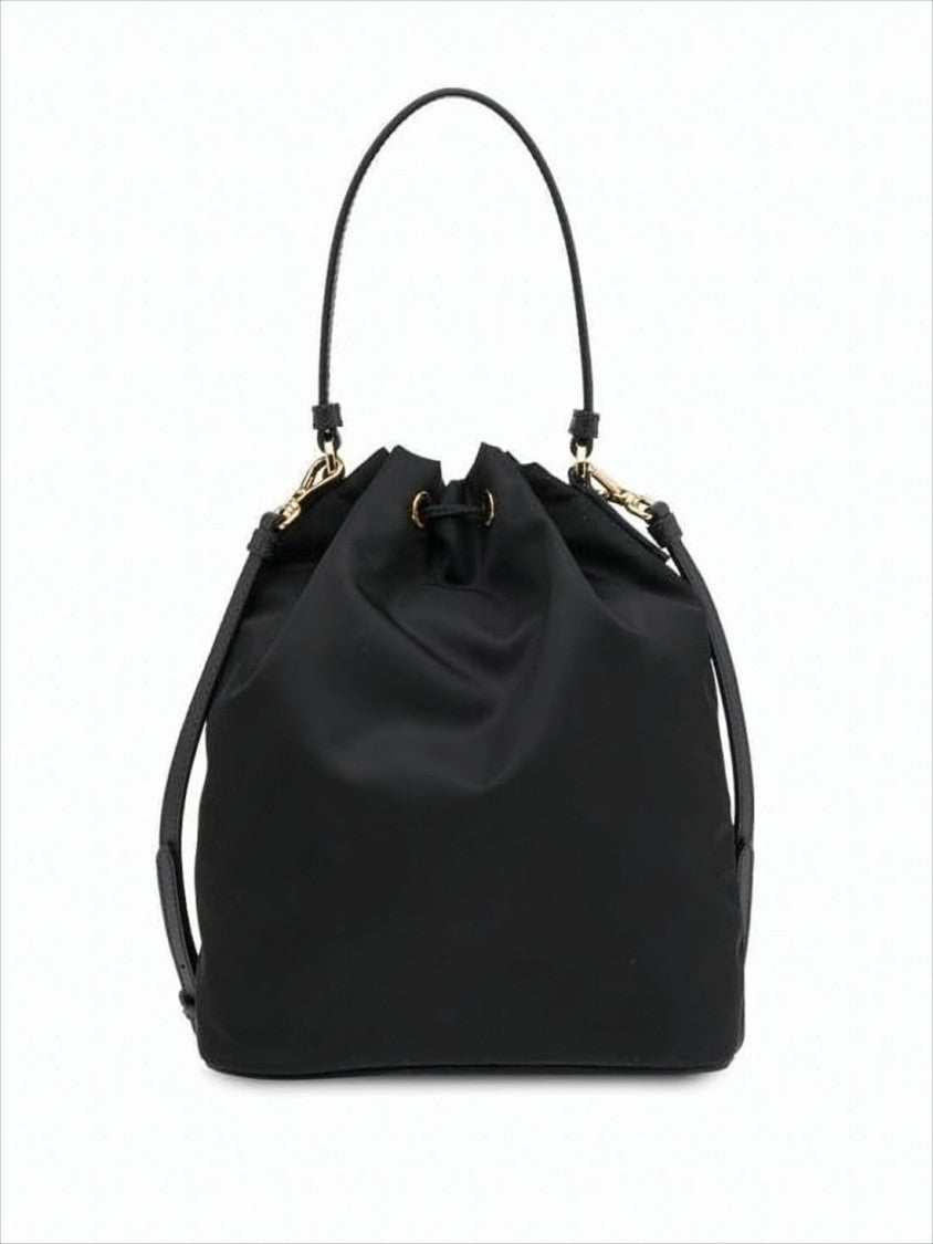 Nylon Tote with Calf Leather Accents