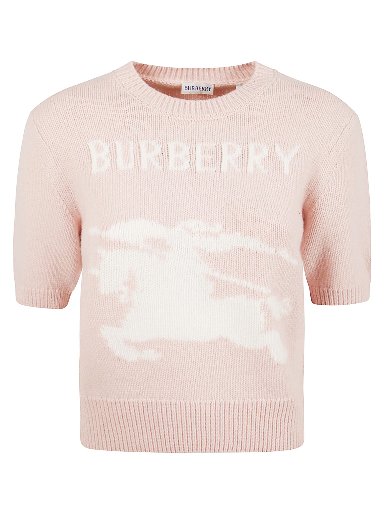 Short-Sleeve Wool-Cashmere Sweater