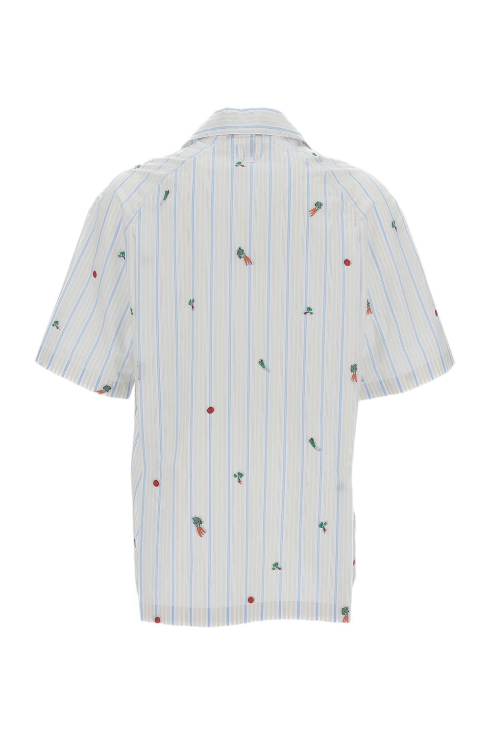 Striped Cotton Jacquard Bowling Shirt
