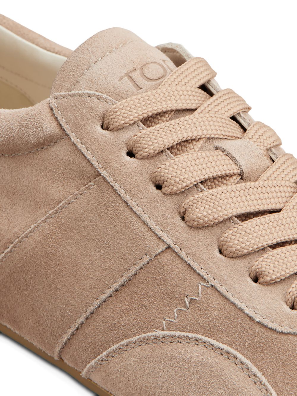 Low-Profile Brown Sneakers With Suede Upper