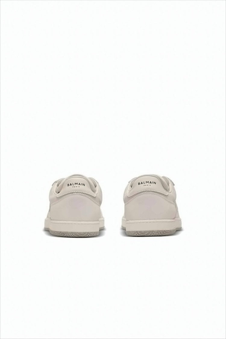 Low-Profile Calf Leather Sneakers with Geometric Logo