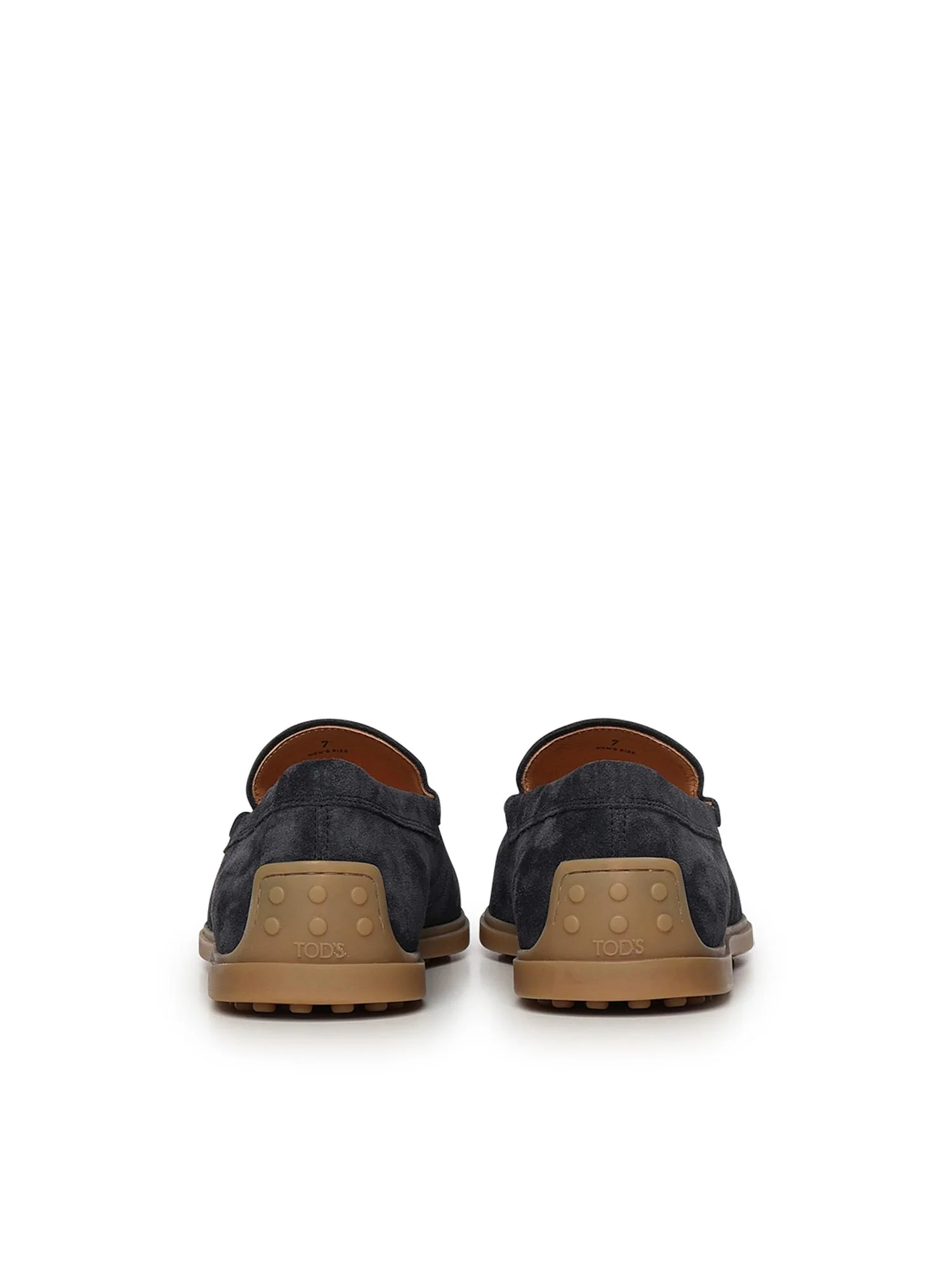 Moccasin-Style Black Suede Loafers with Contrasting Rubber Sole