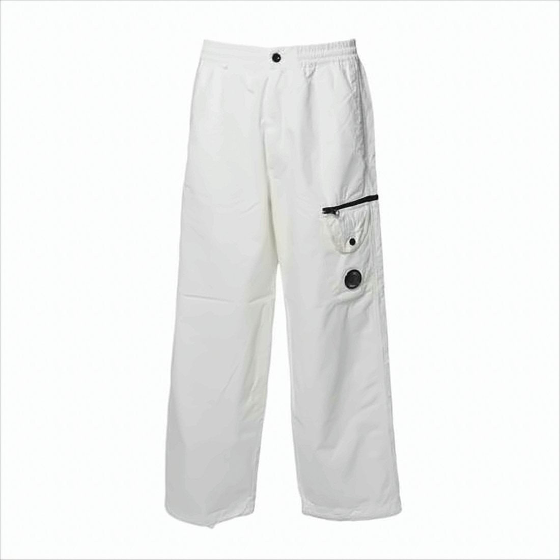 Relaxed Wide-Leg Training Pants with Distinctive Lens Detail