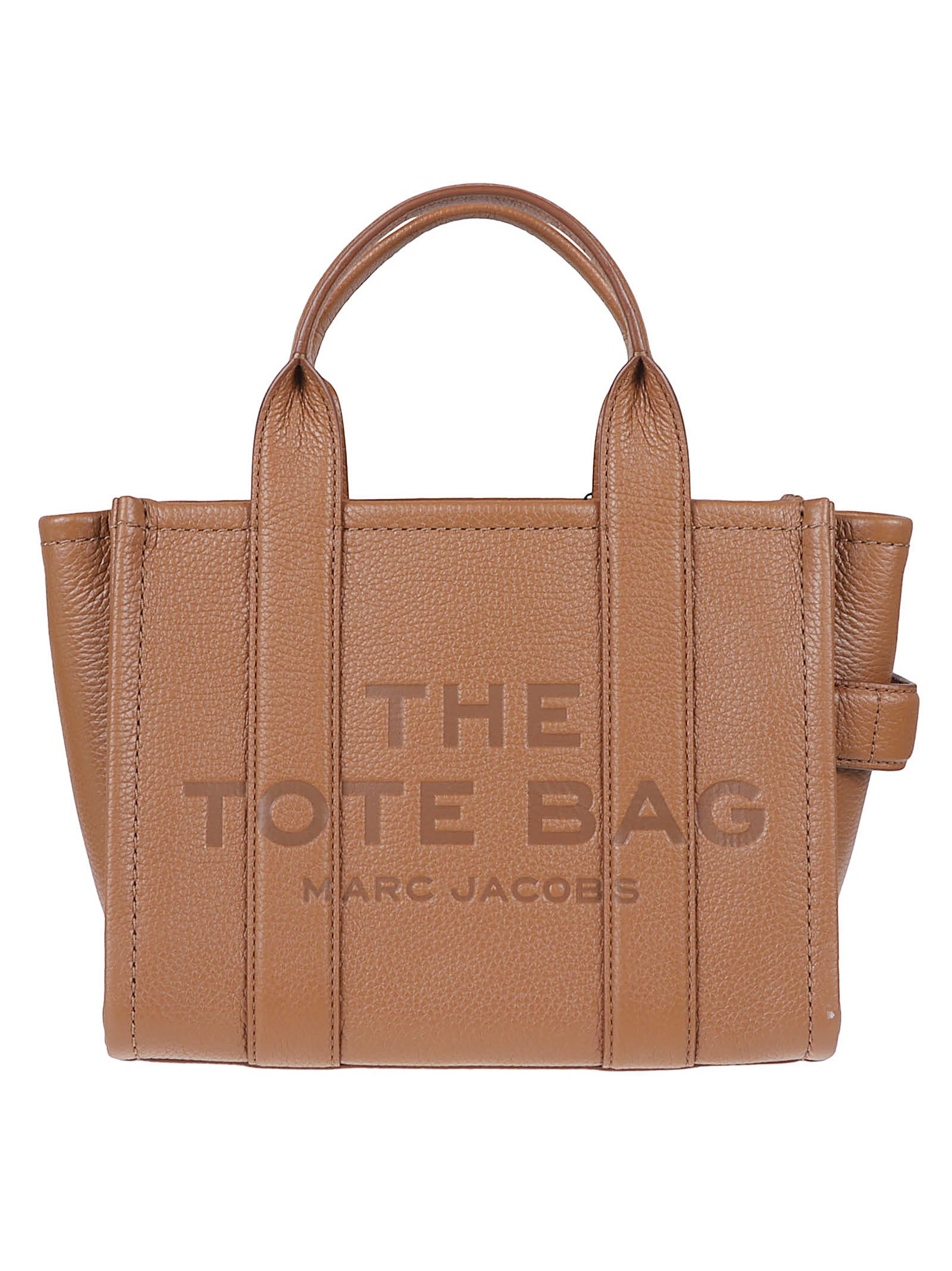 Structured Tote Bag In Pebbled Leather