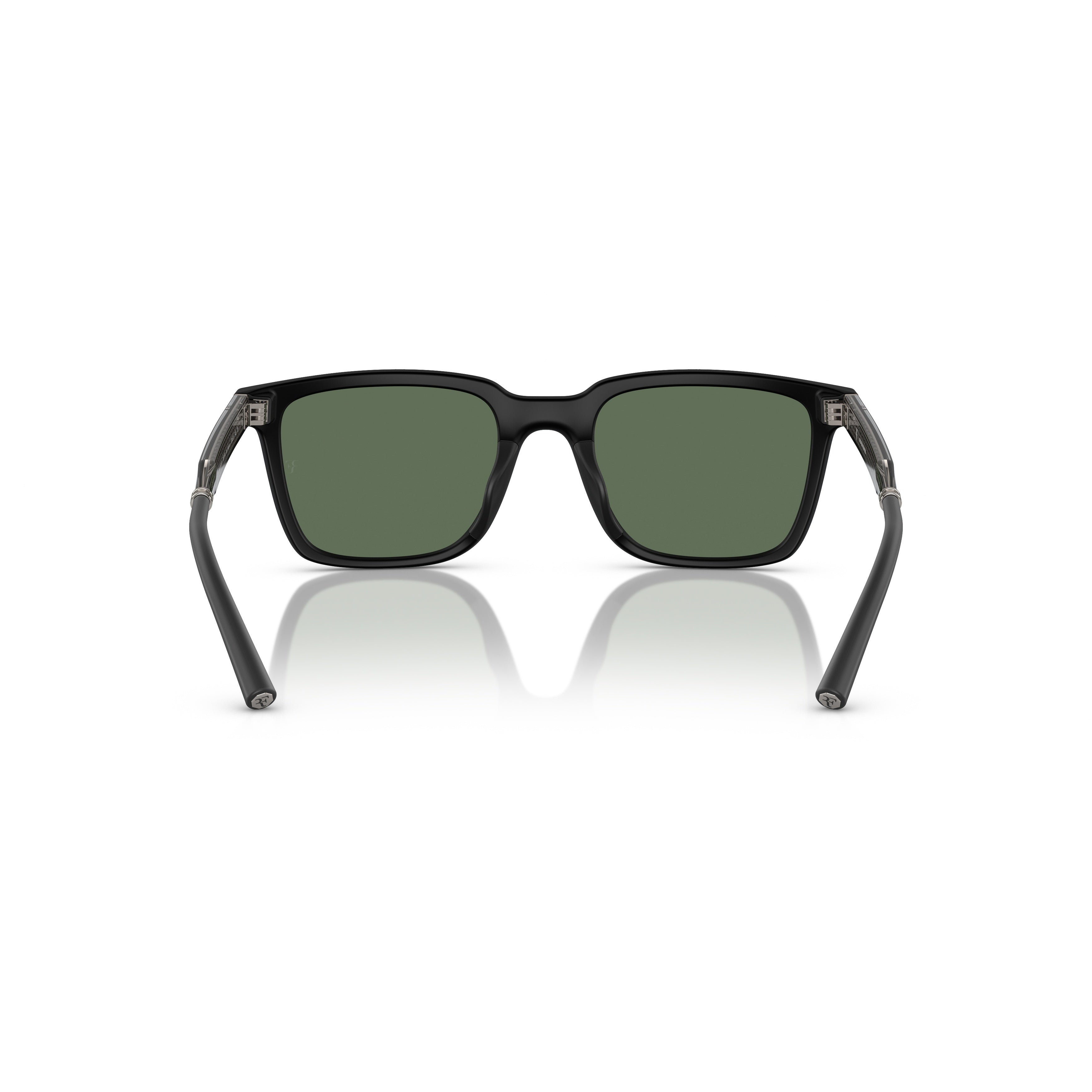 0ov5553su Bold Rectangular Frame Sunglasses with Dark Green Lenses