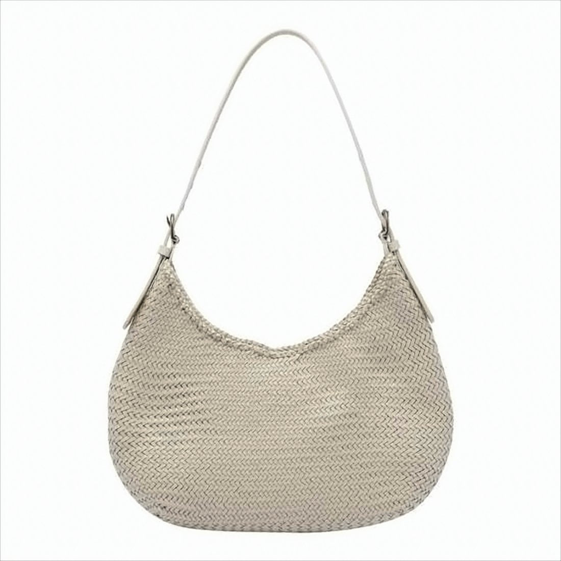 Woven Buffalo Leather Shoulder Bag