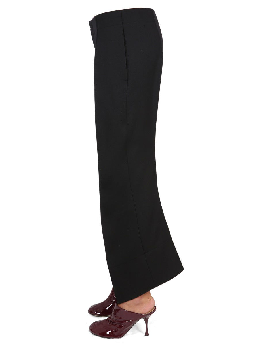 Tailored Compact Wool Pants with Hook