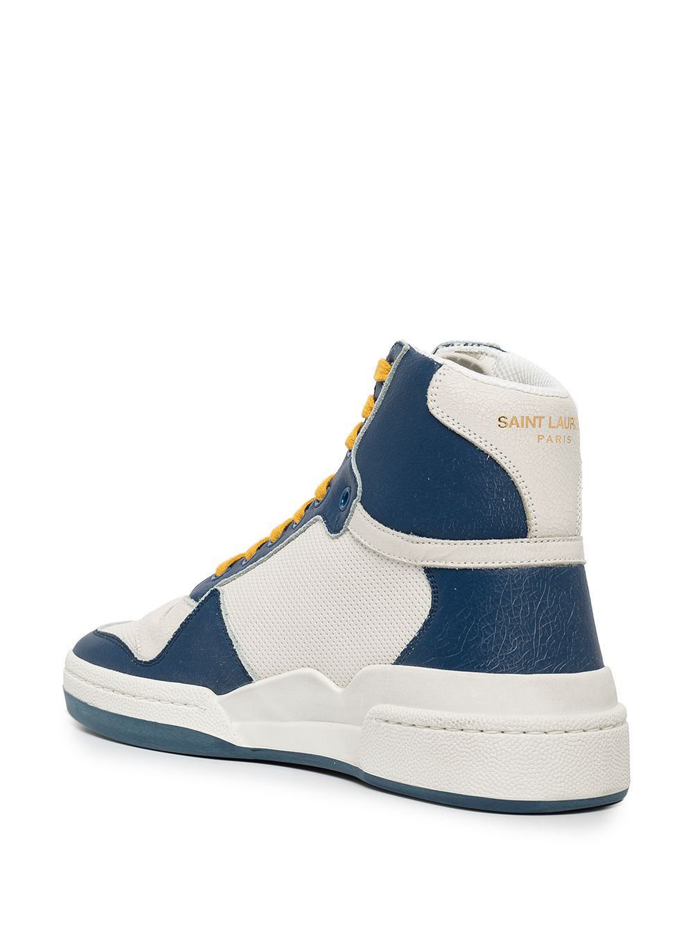 White/Blue Sl24 High Top Sneakers